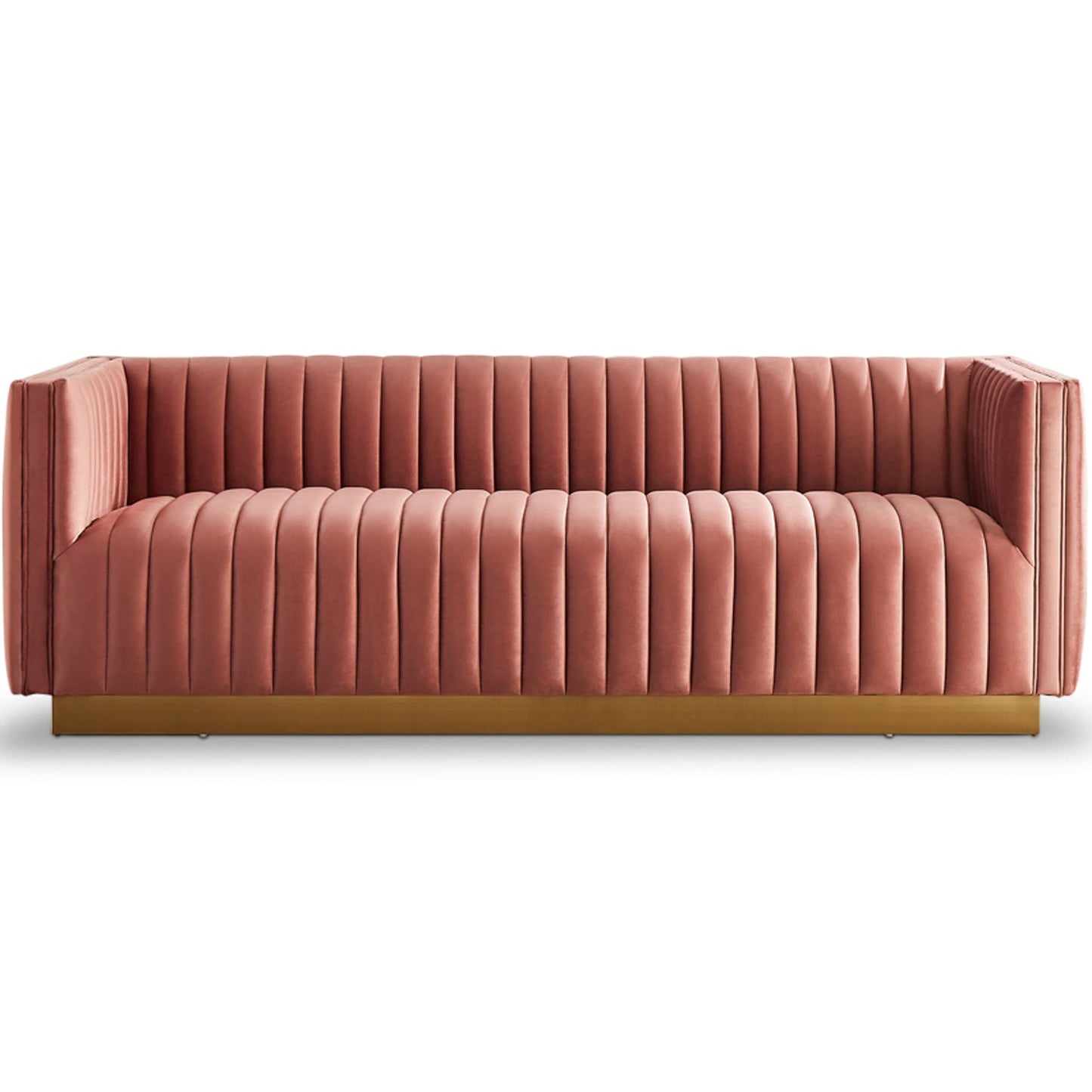 Manuel Luxury Pink Velvet Couch