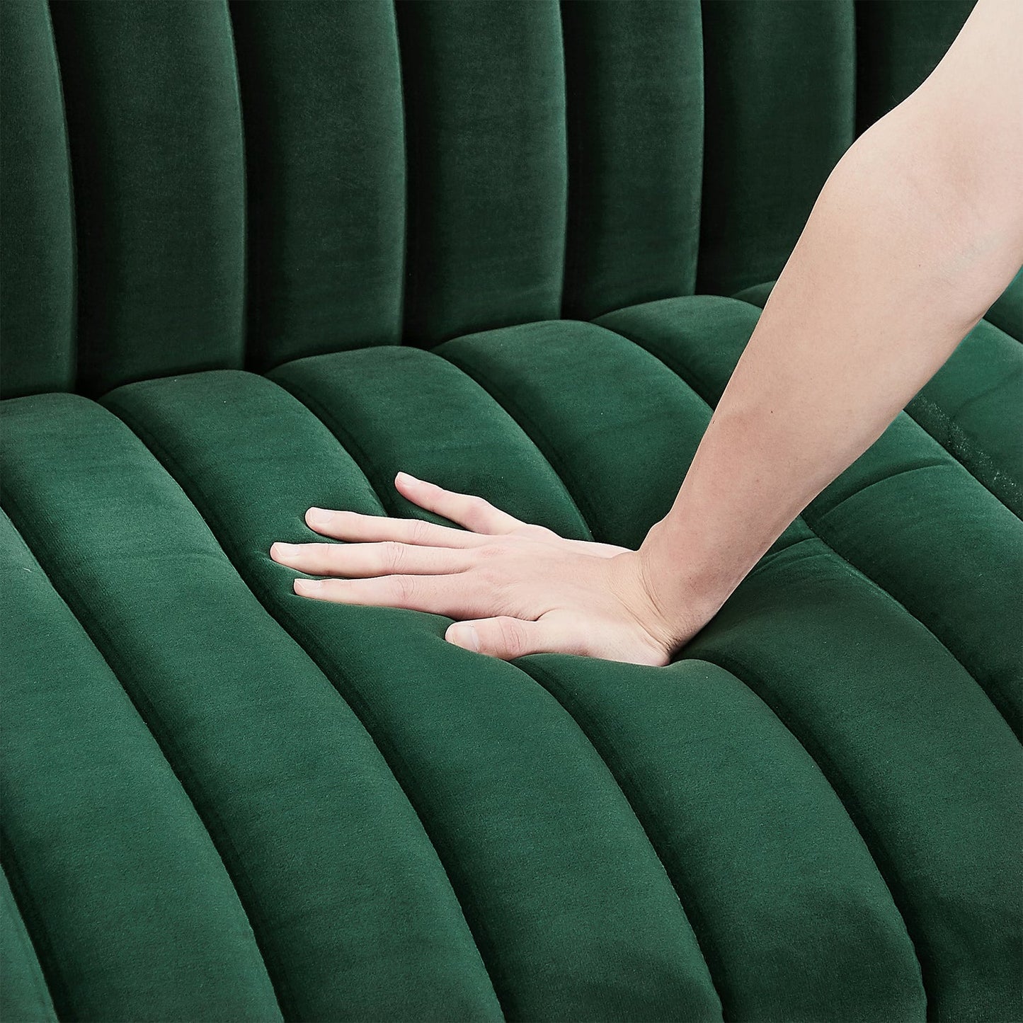 Manuel  Luxury Green Velvet Couch