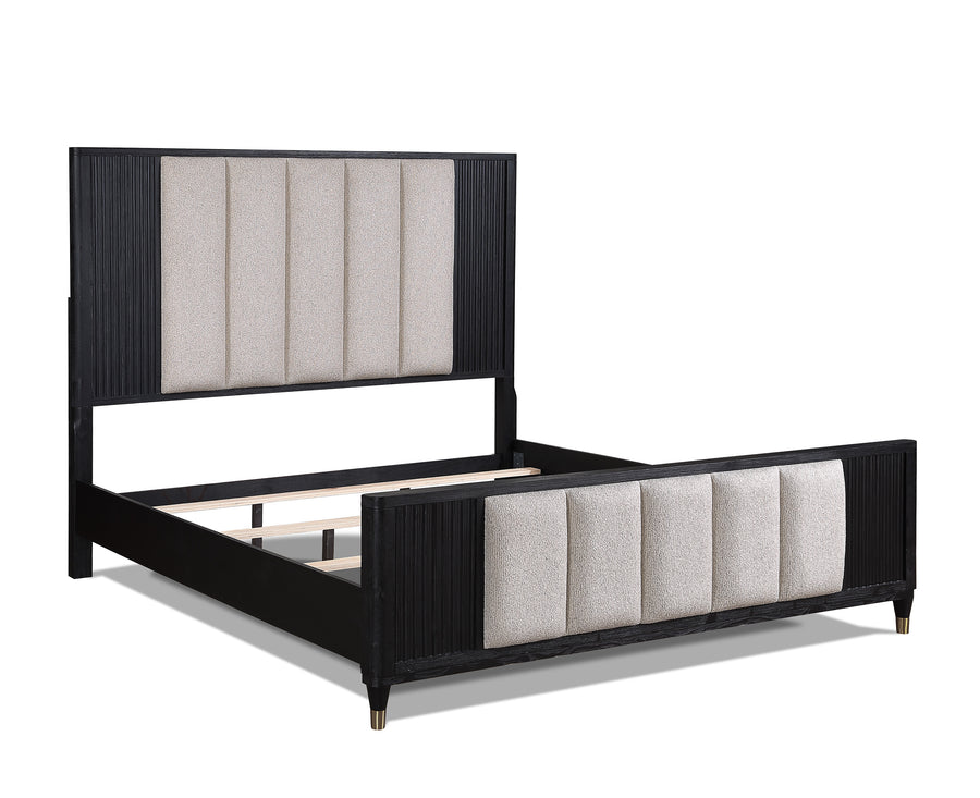 Kara Black Panel Bedroom Set B1400