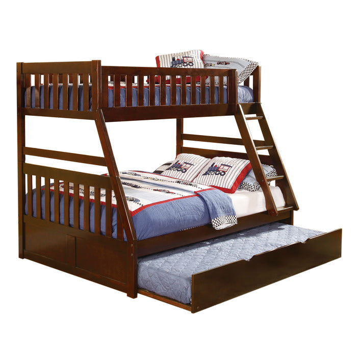 Rowe Cherry Twin/Full Bunk Bed with Trundle| B2013