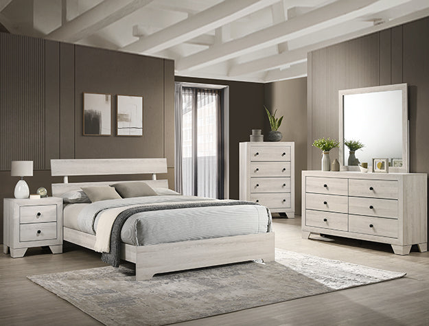 Atticus White Platform Bedroom Set B6982