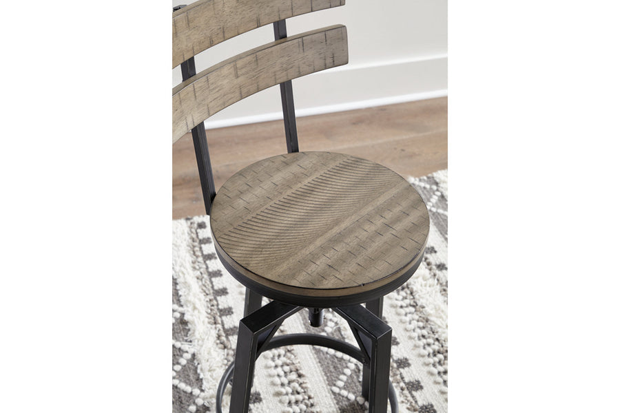 Lesterton Light Brown/Black Counter Height Barstool, Set of 2 D334