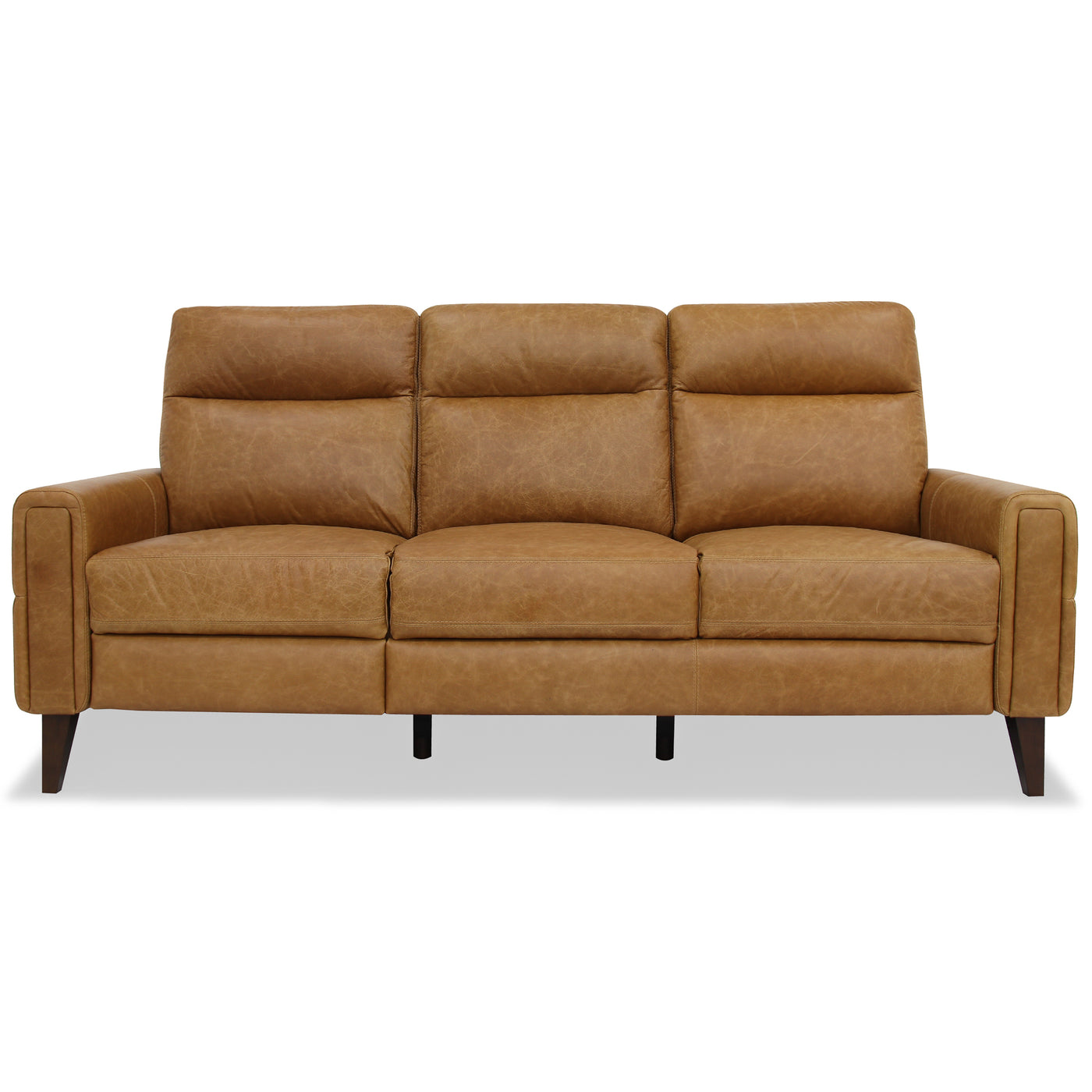 Elliot Incliner Sofa Left - Waxy Tan Genuine Leather