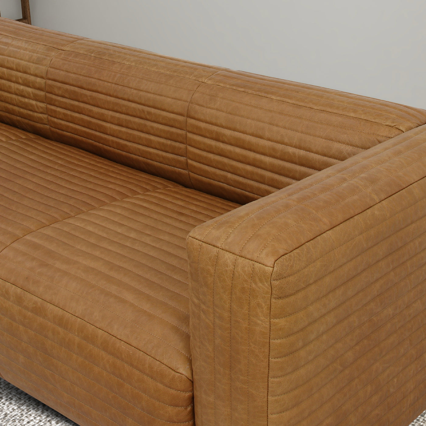 Foster Waxy Tan Genuine Leather Sofa