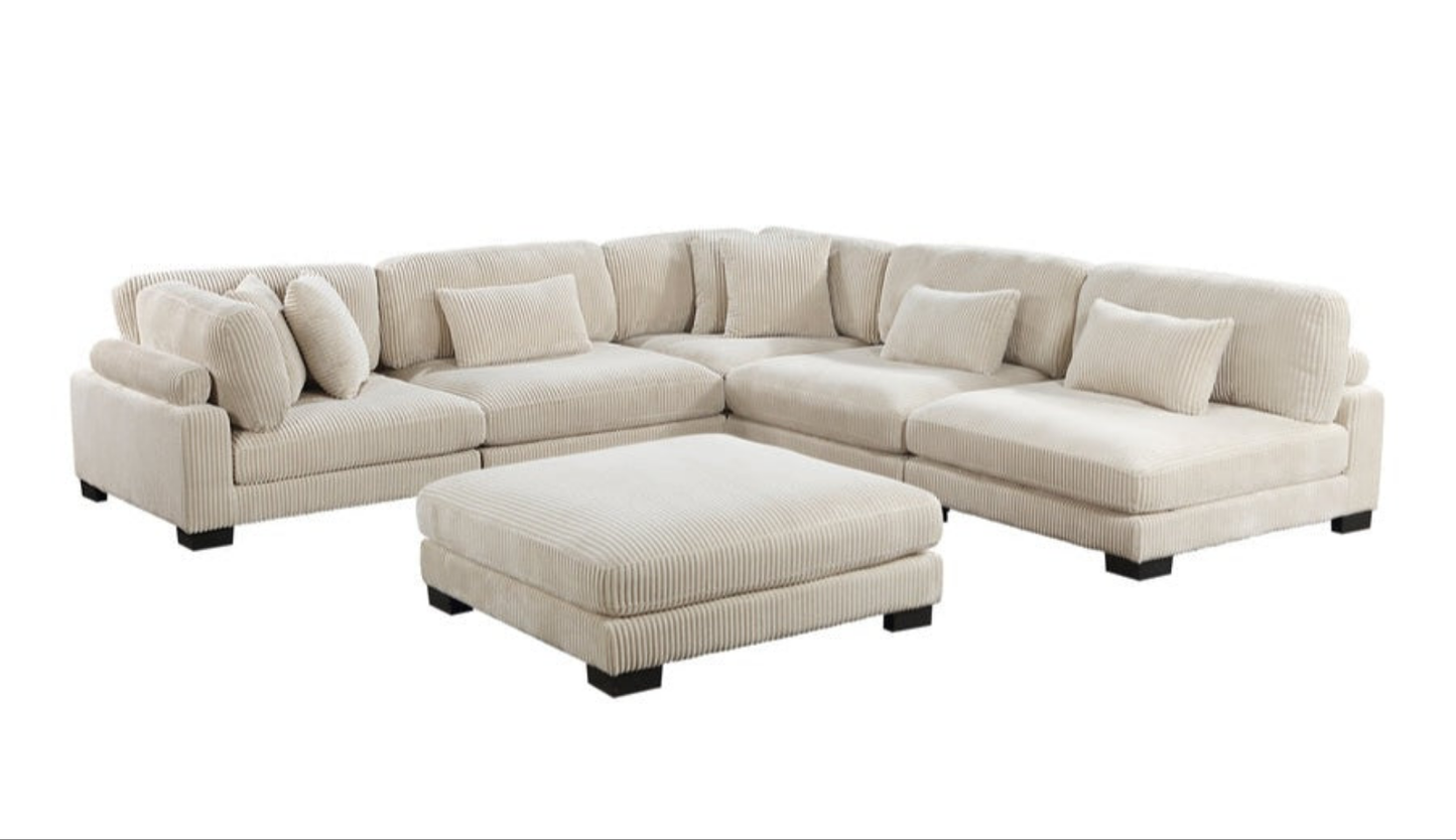 Traverse Beige 6pc Modular Sectional 8555