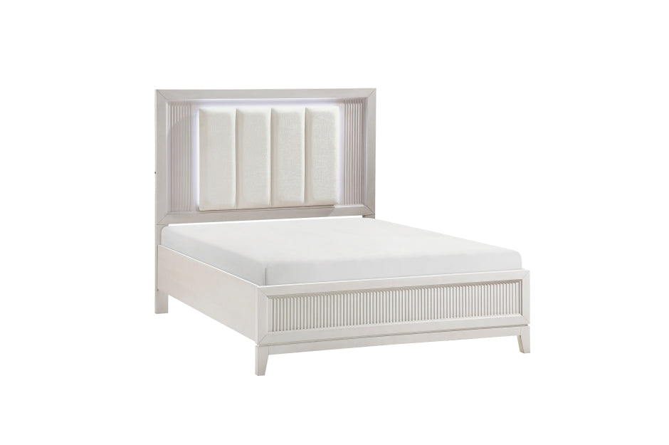 Florence White LED Panel Bedroom Set 1326