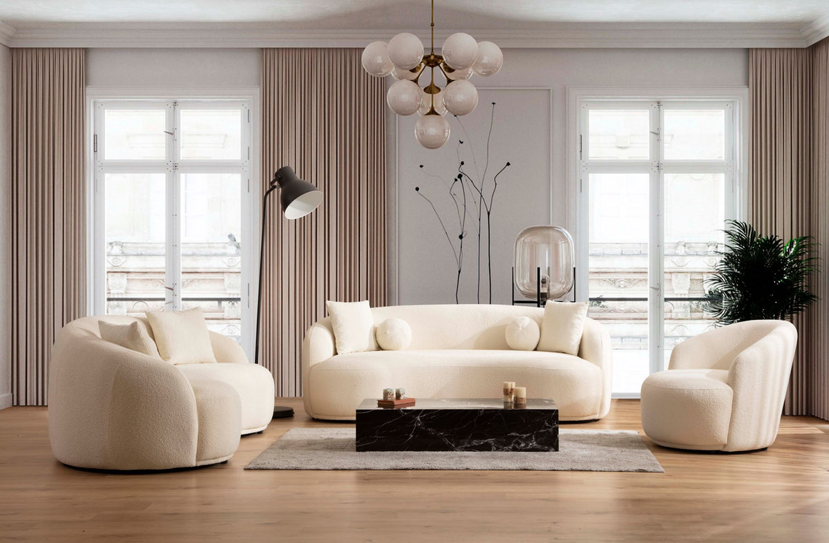 Bonita Ivory Boucle Sofa & Loveseat