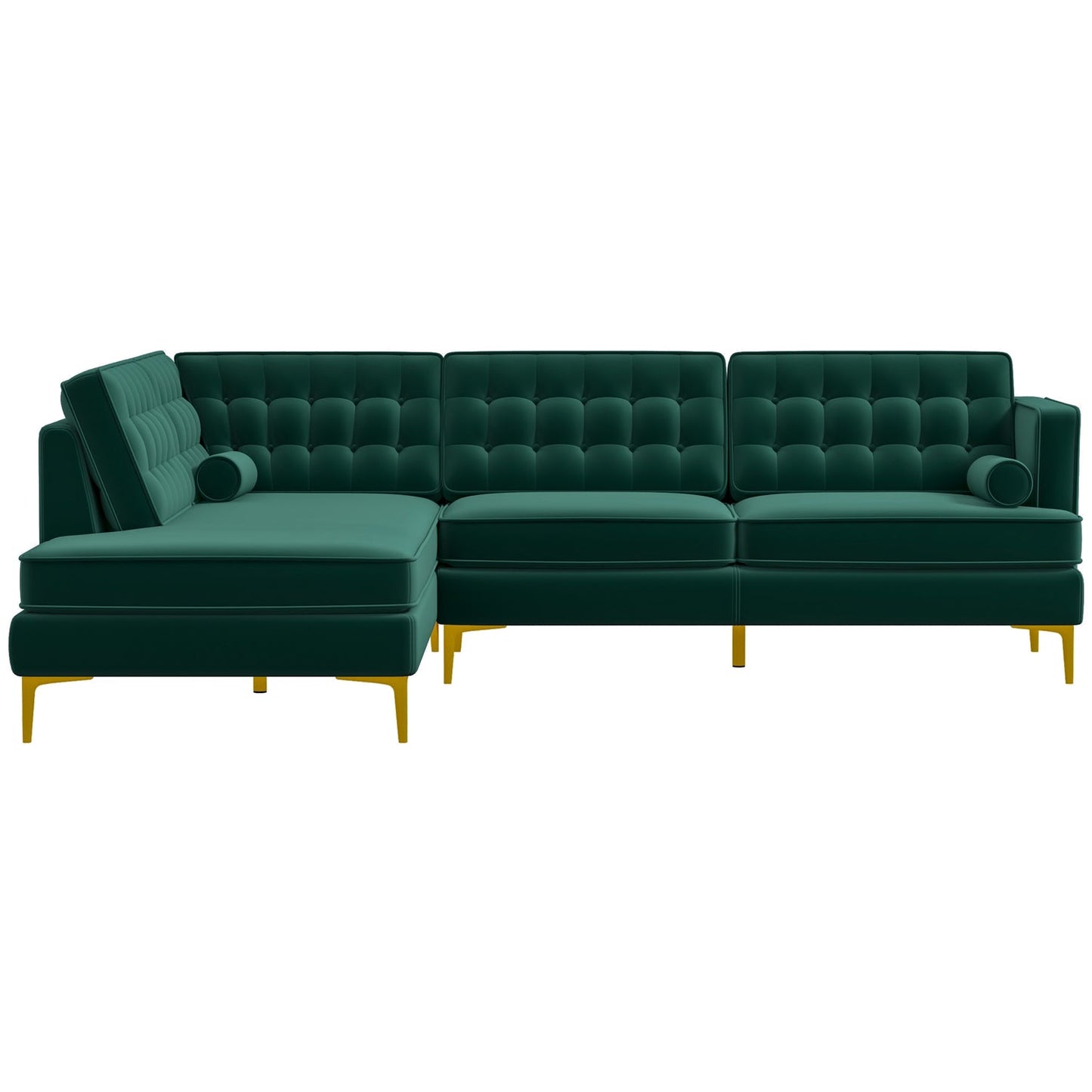 Brooke 101" Green Mid-Century Modern Sectional