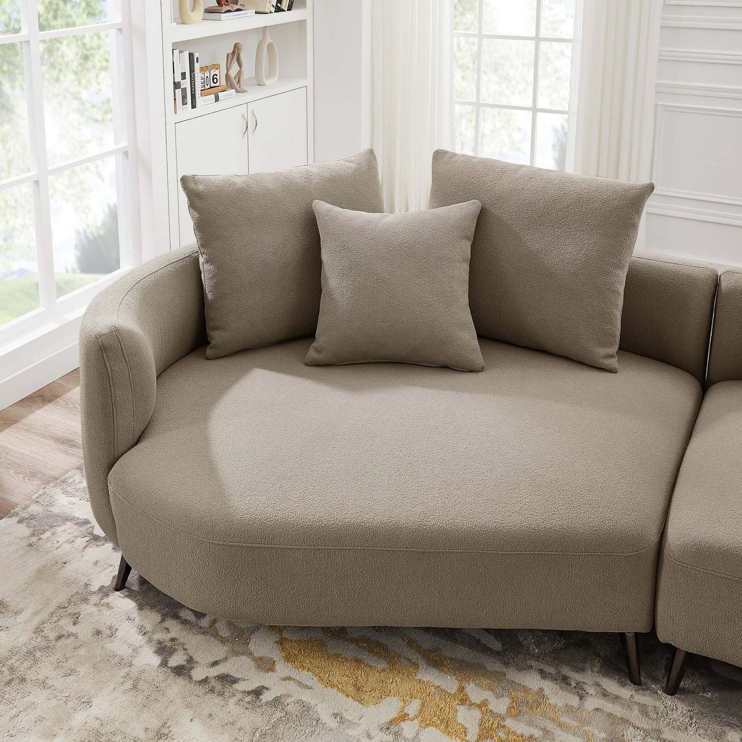 McKenzie Mocha Boucle Sectional