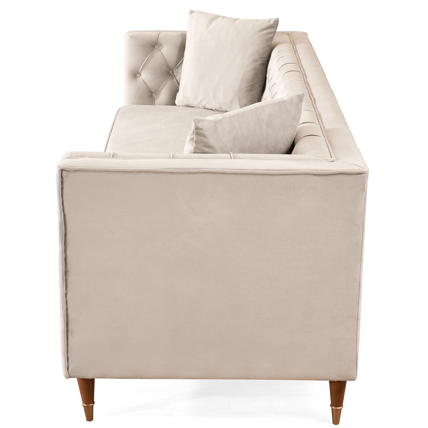 Autumn  Modern Cream Velvet Sofa