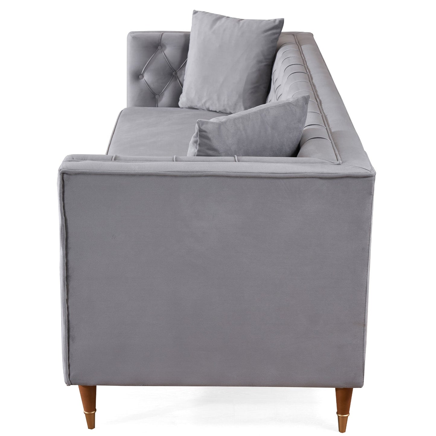 Autumn Modern Grey Velvet Sofa