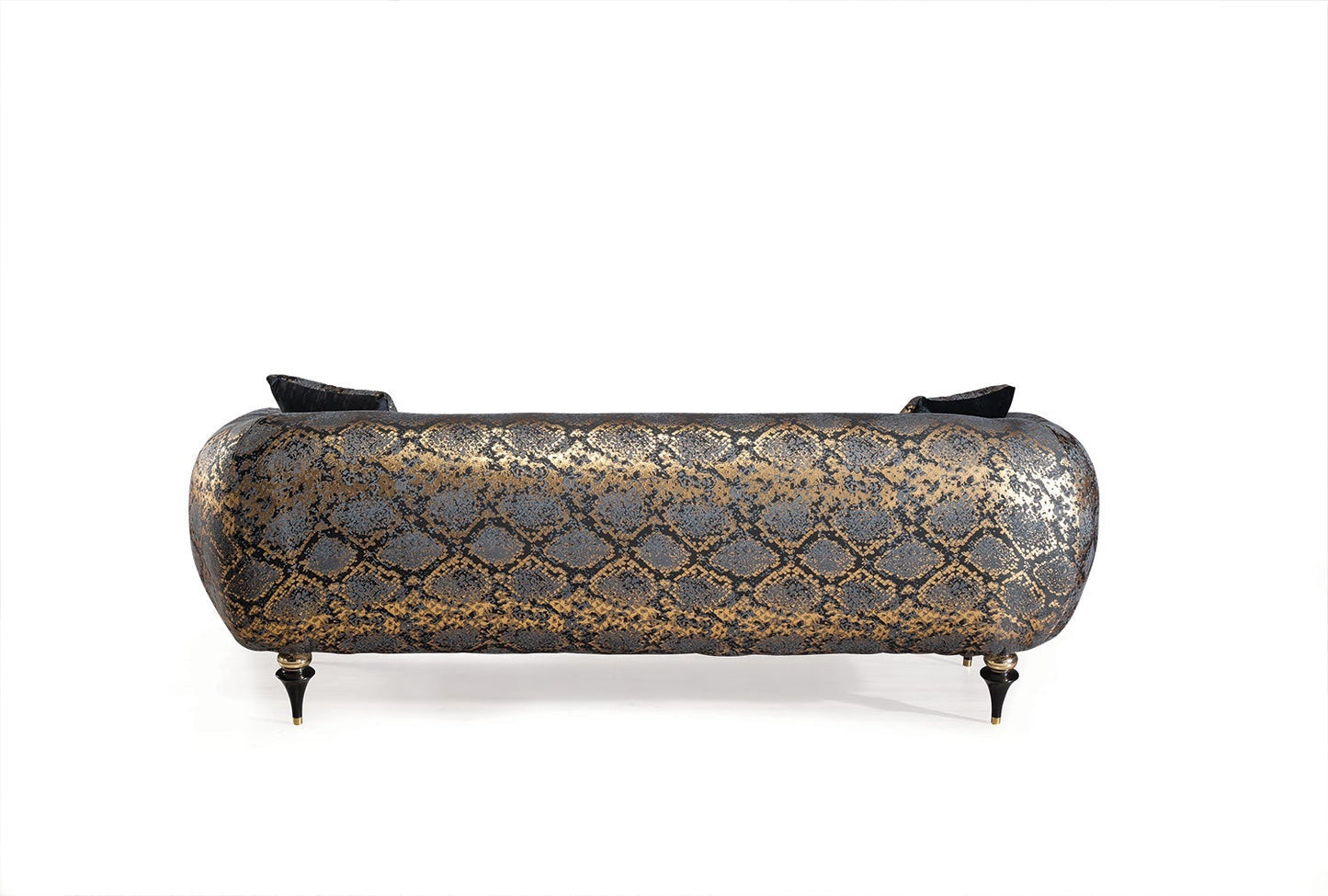 Avalon Sofa & Loveseat - Velvet Upholstery - Black