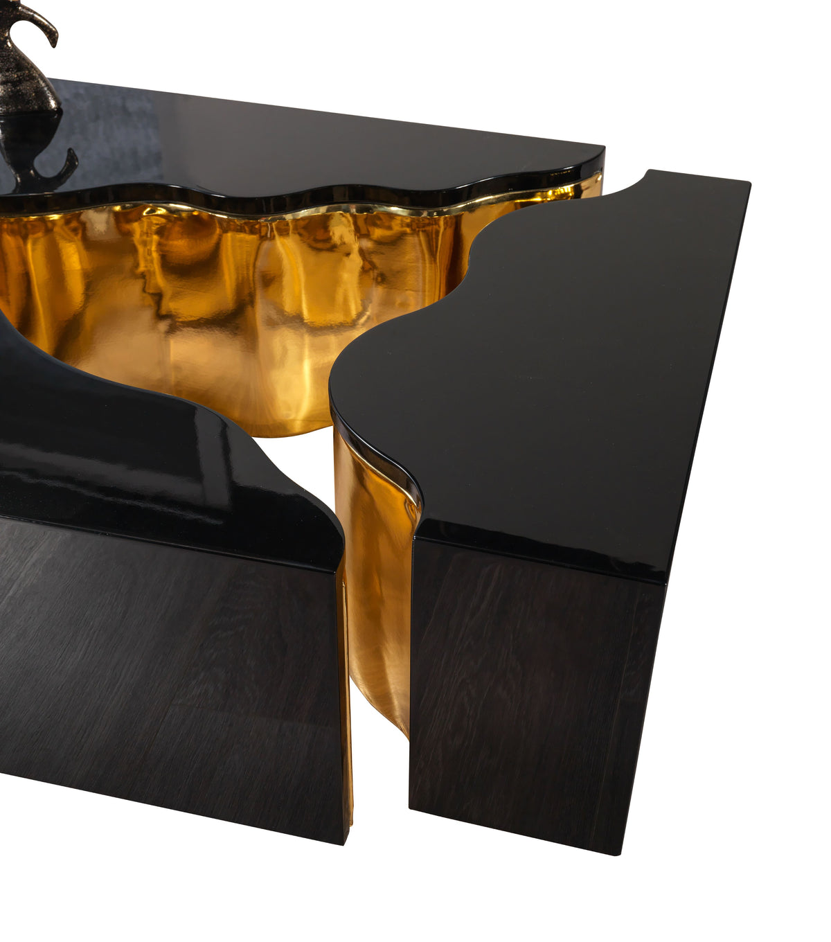 Dream Wood Black/Gold  3pc Coffee Table