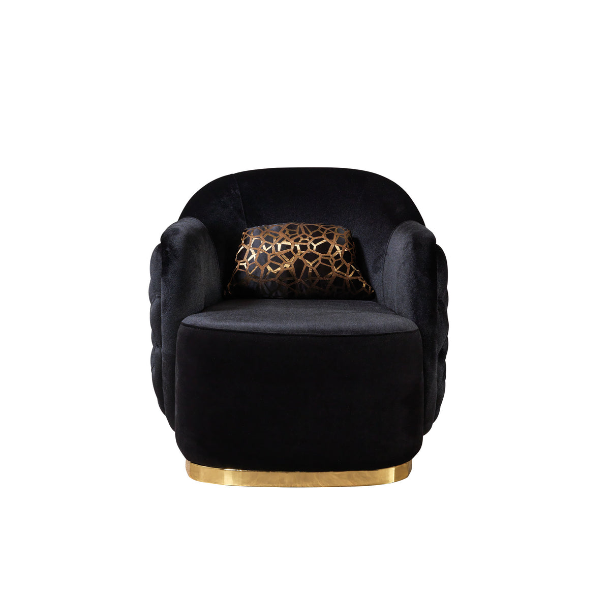 Victoria Black Velvet Chair