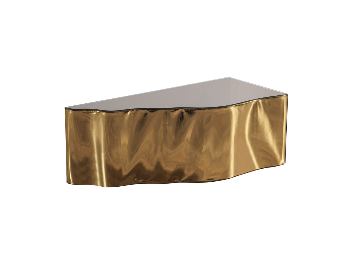 Dream Glass Bronze/Gold 3-Piece Coffee Table