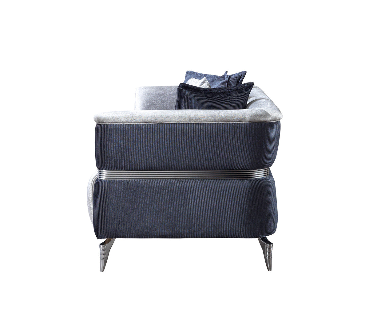 Leina Silver-Gray Velvet Sofa & Loveseat