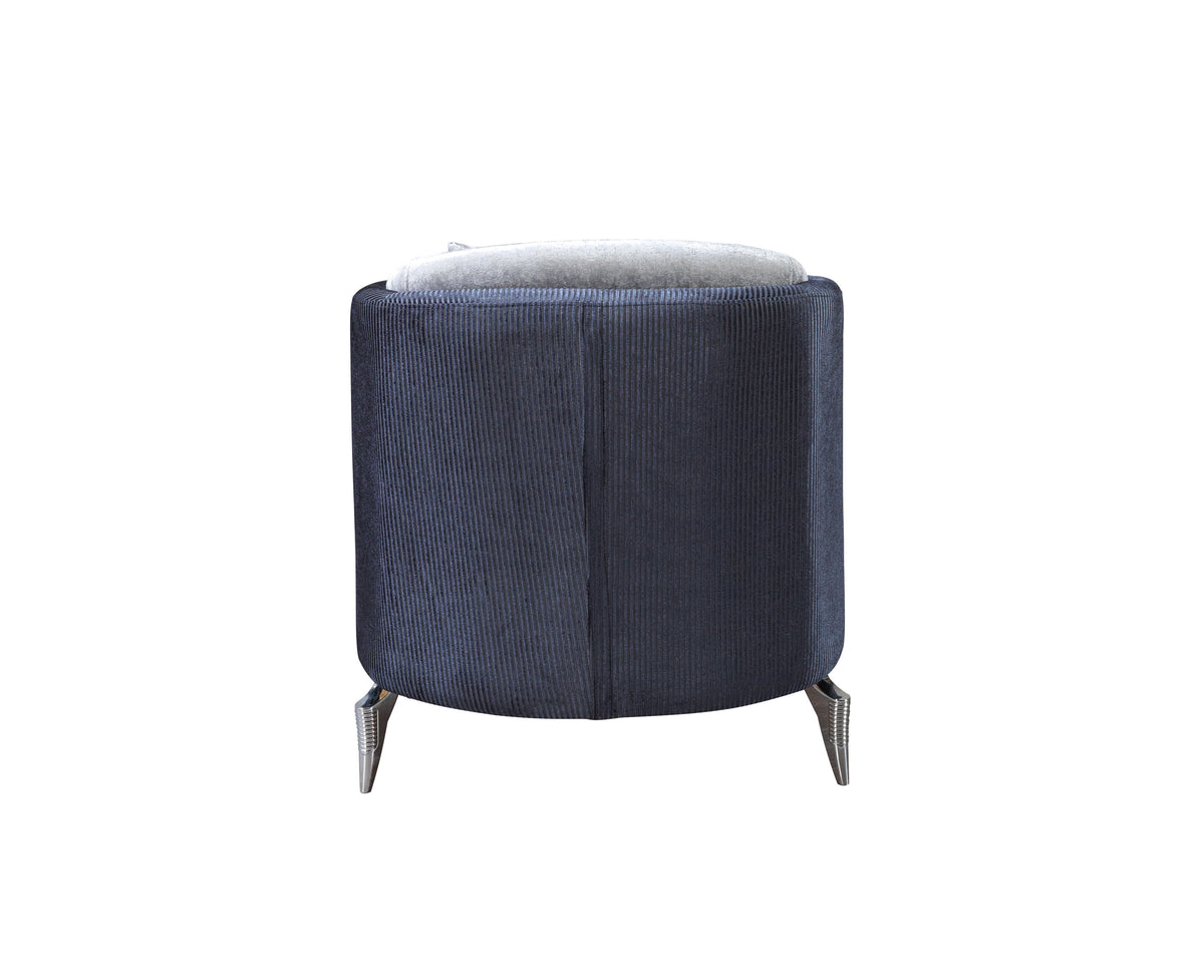 Leina Silver-Gray Velvet Chair