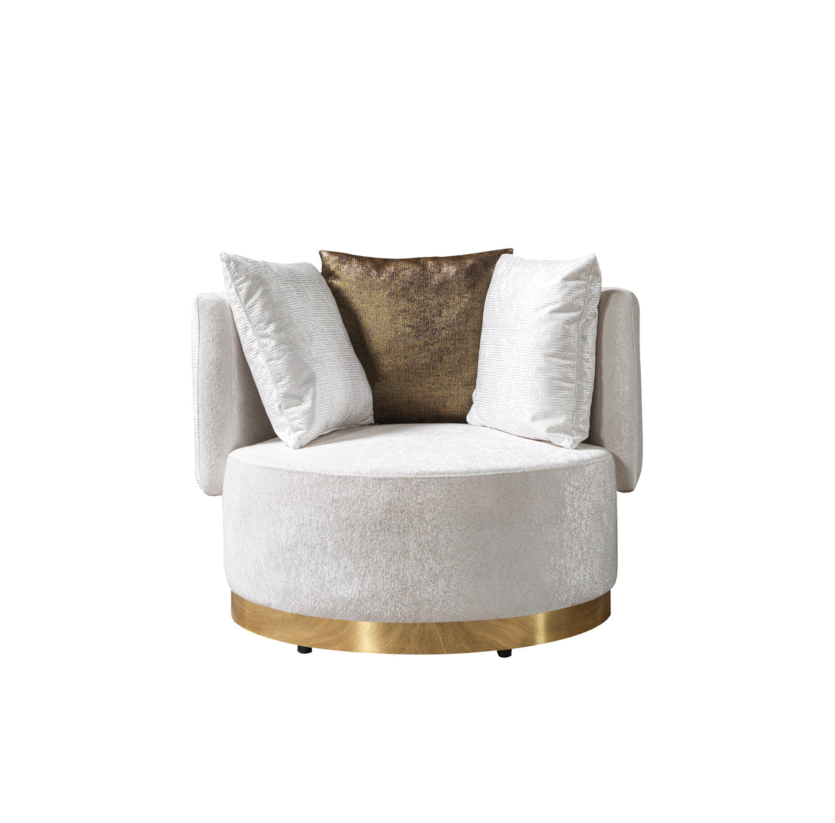 Michelle Ivory/Gold Velvet Chair