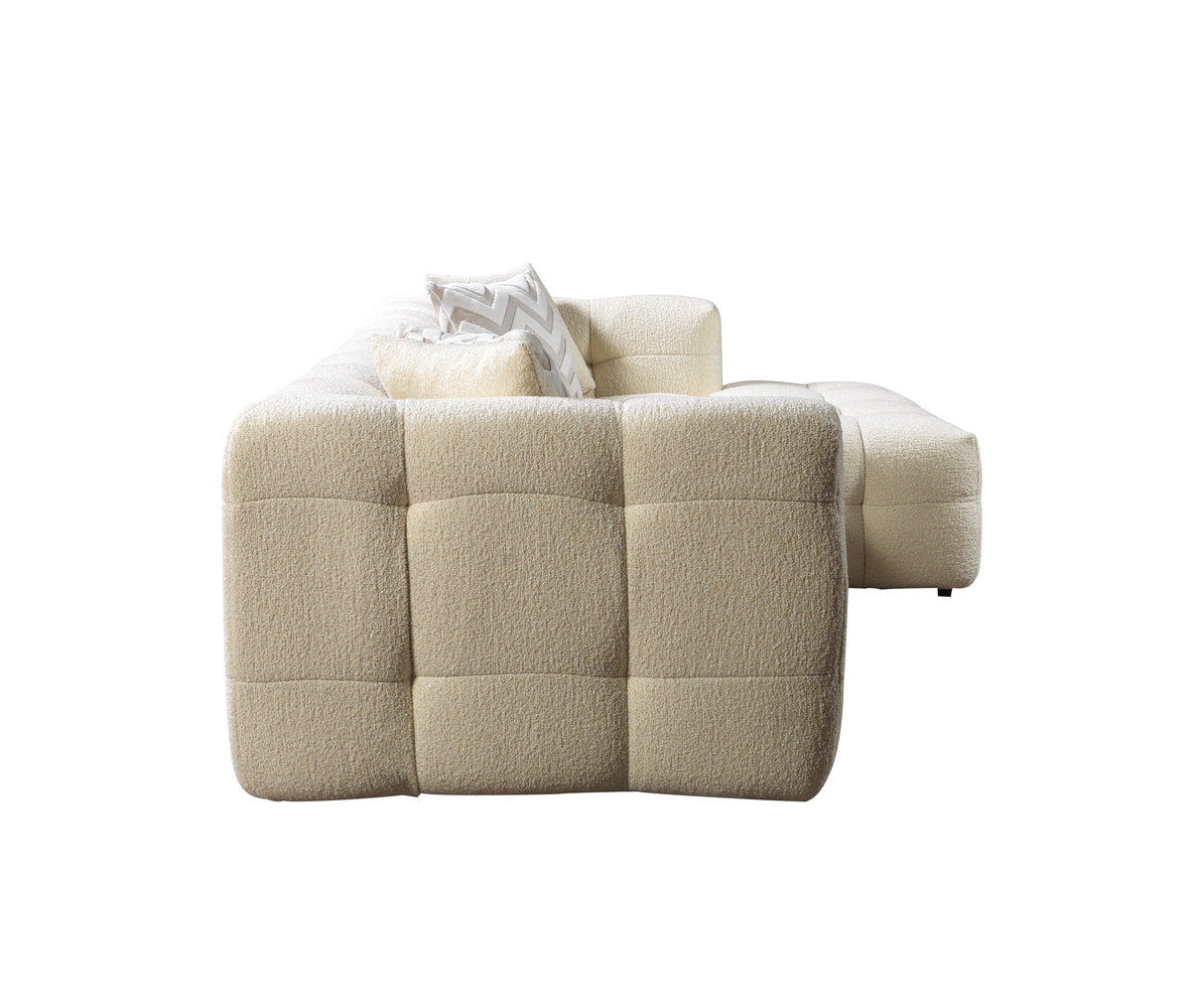 Ivy Ivory Boucle RAF 110"Sectional