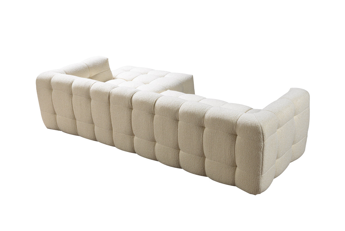 Ivy Ivory Boucle RAF 110"Sectional