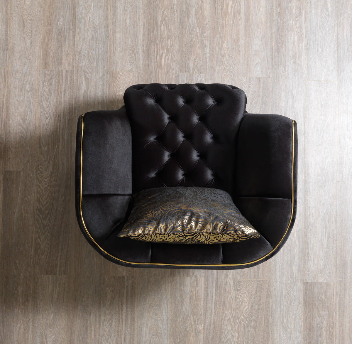 Daphne Black Velvet Chair