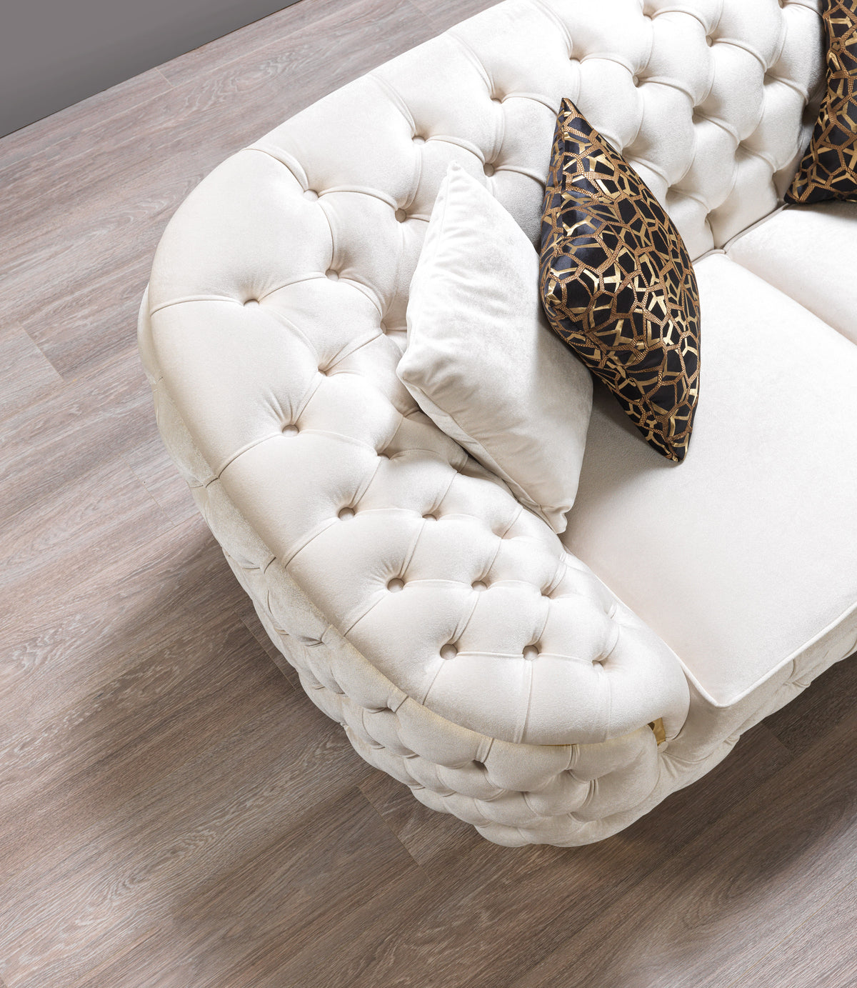 Lupino Ivory Velvet Sofa & Loveseat