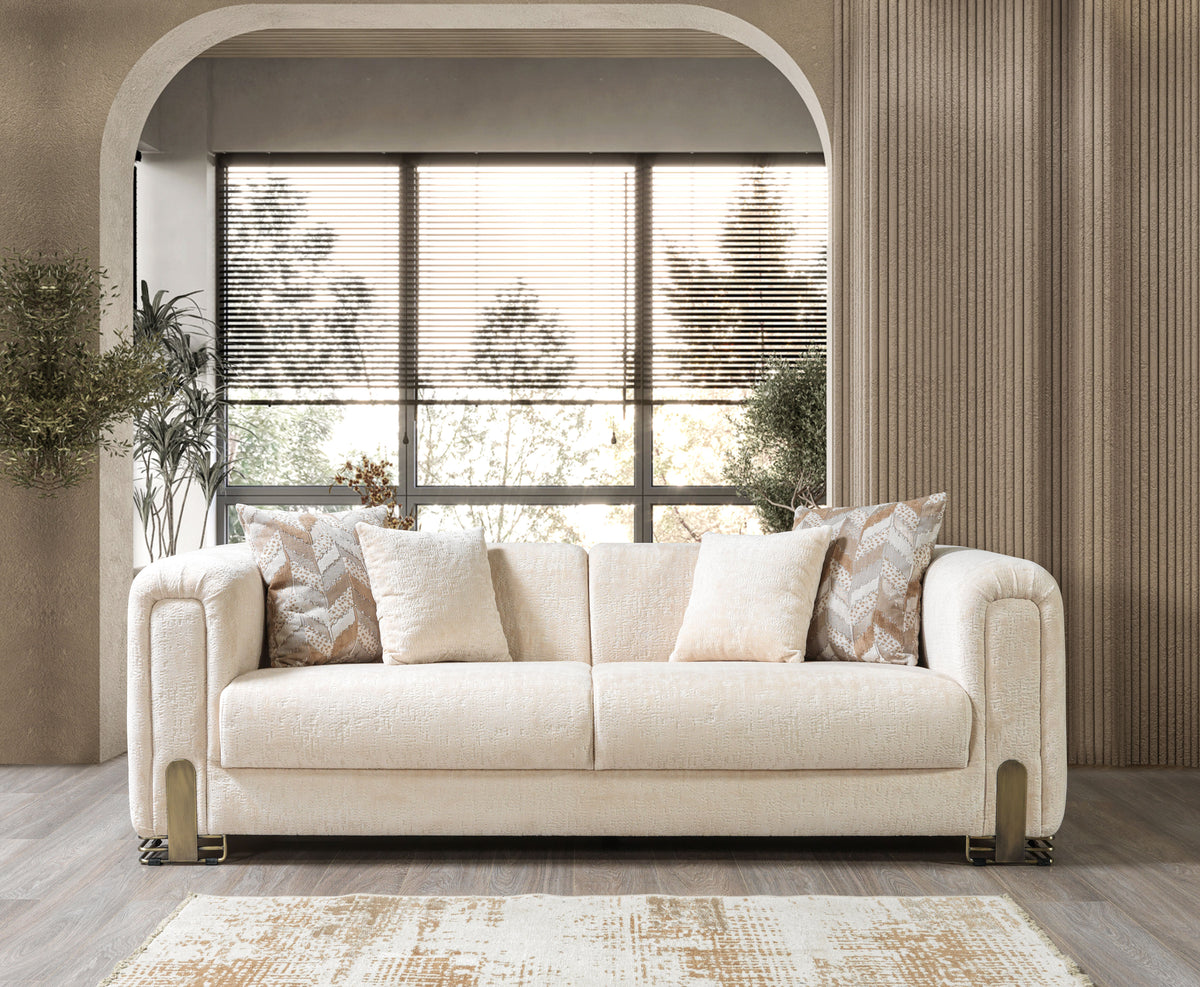 Brenda Ivory Boucle Sofa 93" & Loveseat 71"