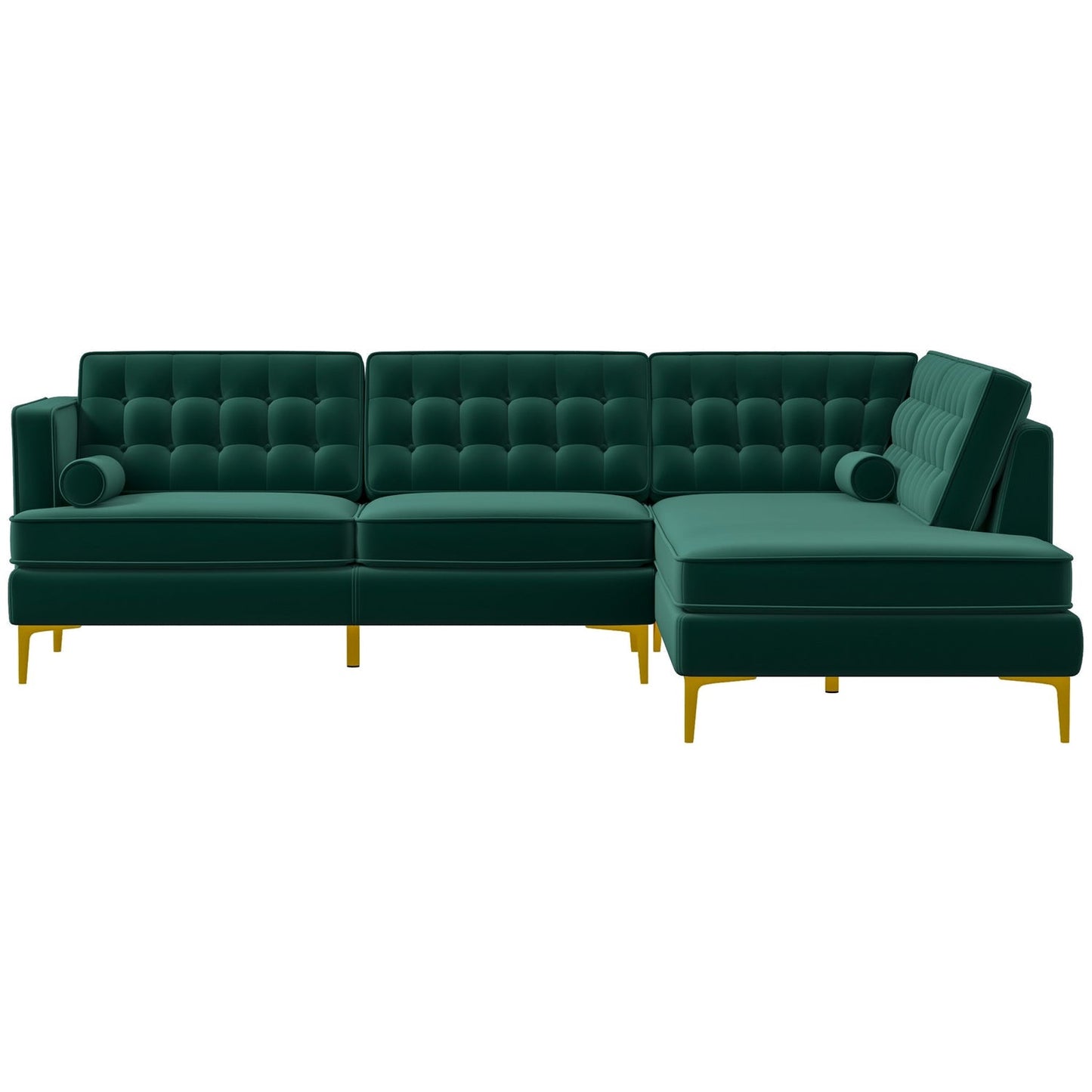 Brooke 101" Green Mid-Century Modern Sectional