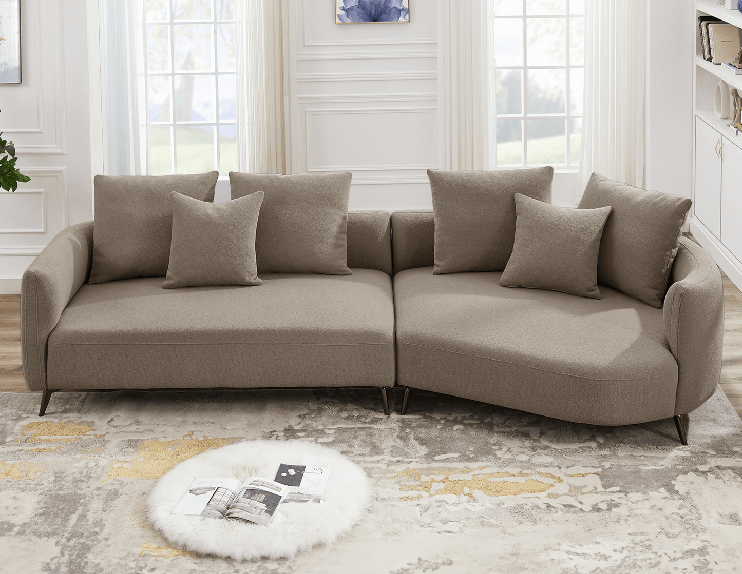 McKenzie Mocha Boucle Sectional