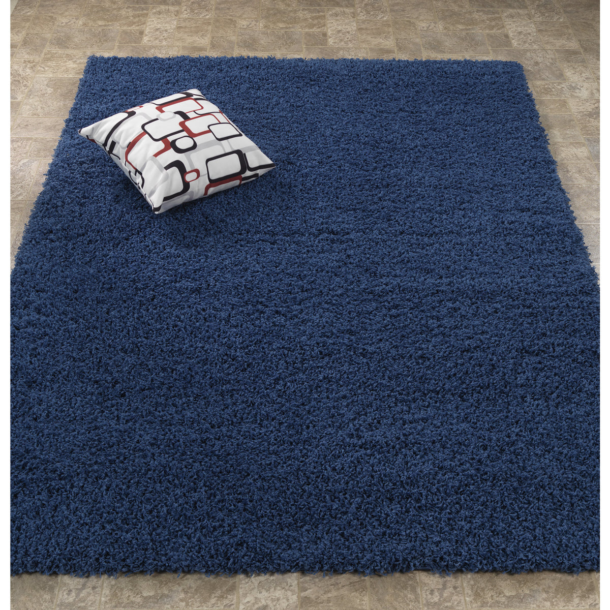 Cozy Blue Shag Area Rug SGH2866. 8X10