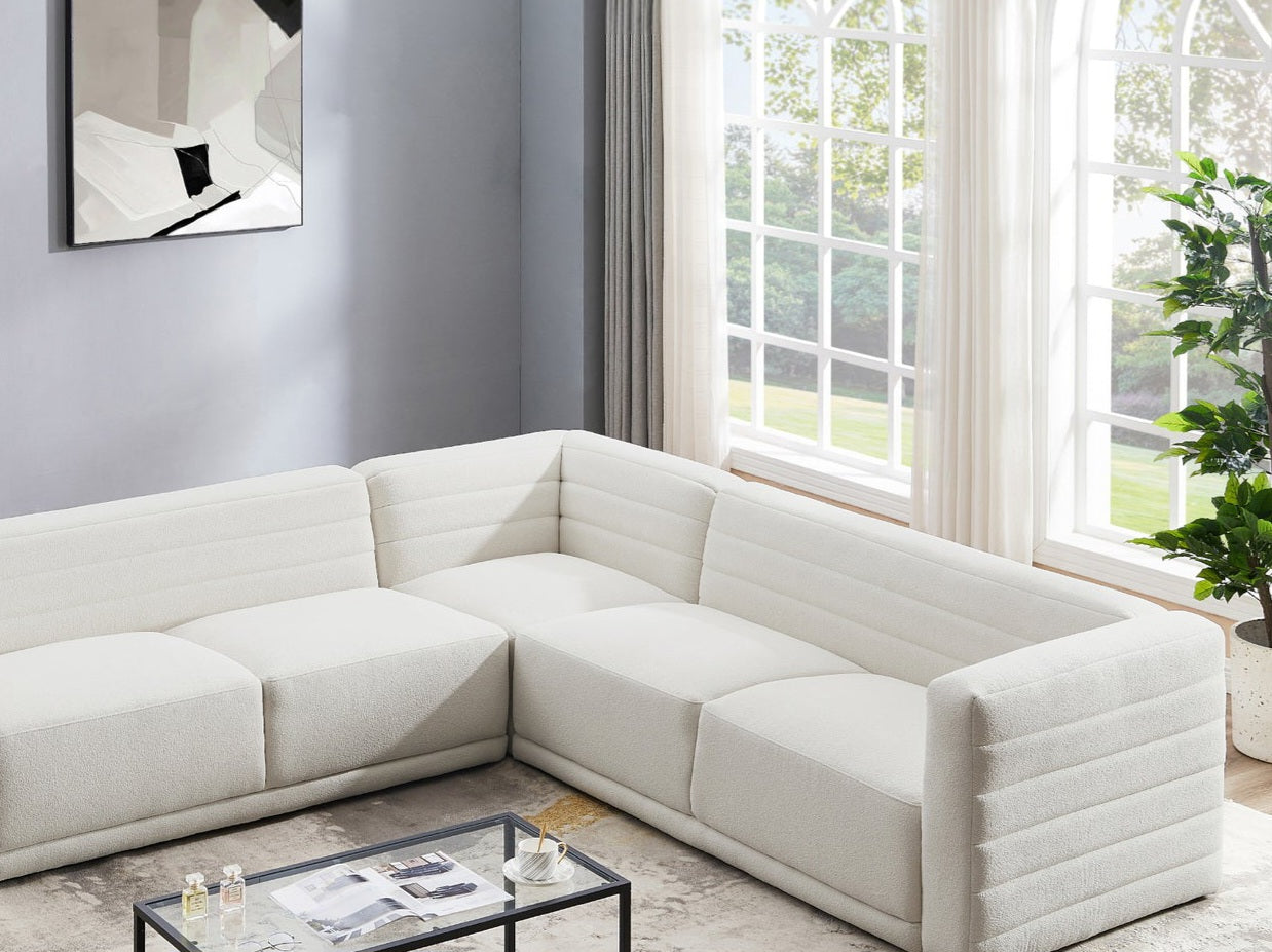 Solo Cream Boucle Modular Corner Sectional