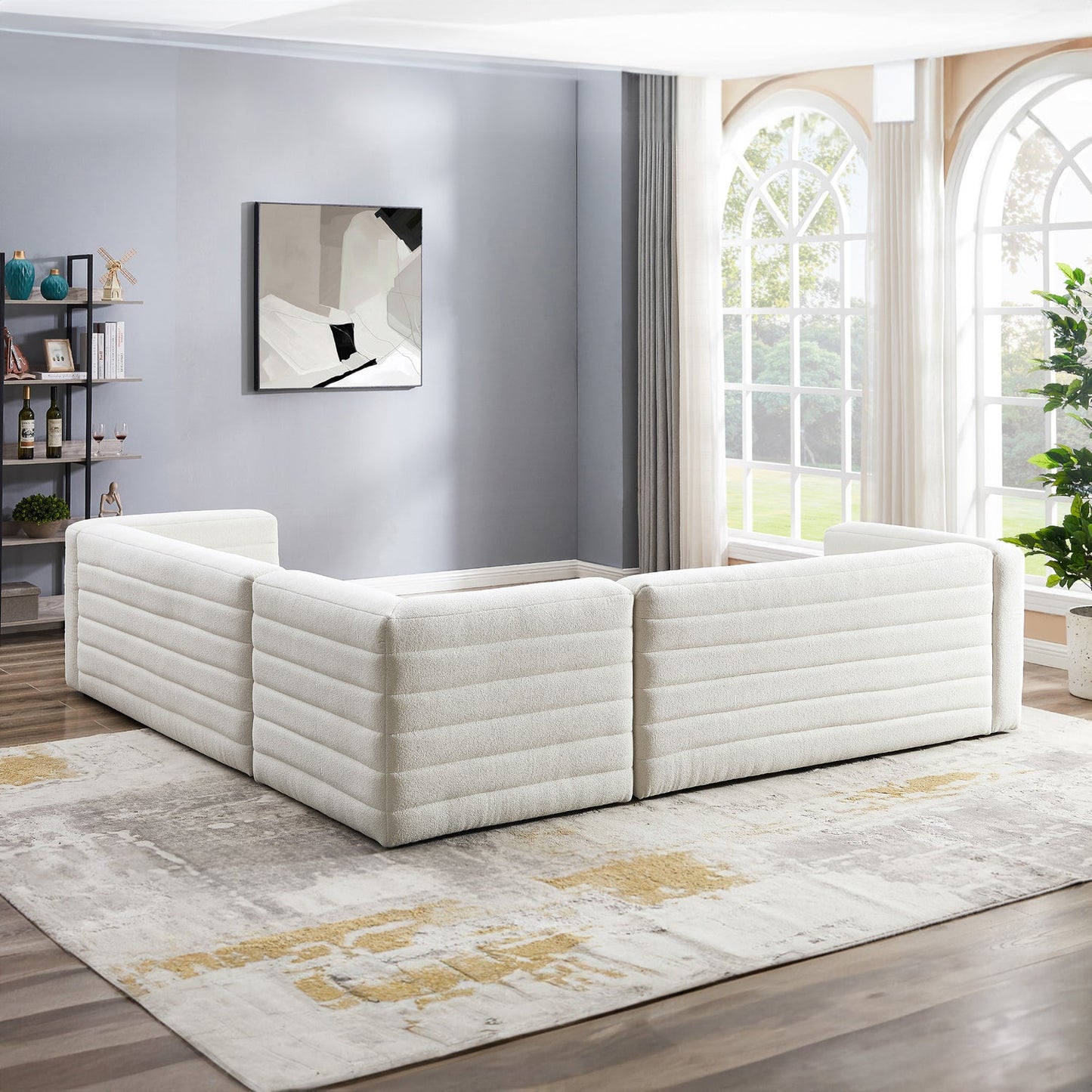 Solo Cream Boucle Modular Corner Sectional