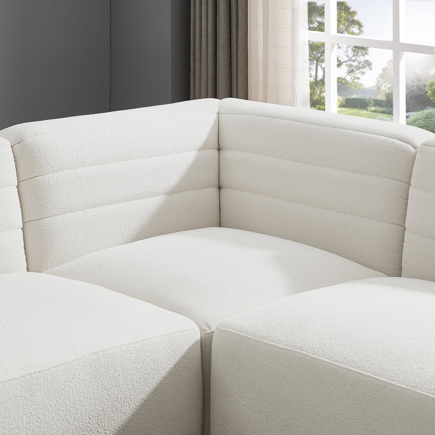 Solo Cream Boucle Modular Corner Sectional