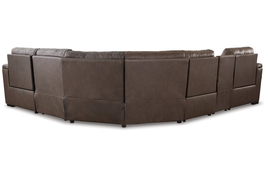 Salvatore Chocolate 6pc POWER Reclining Sectional U26301