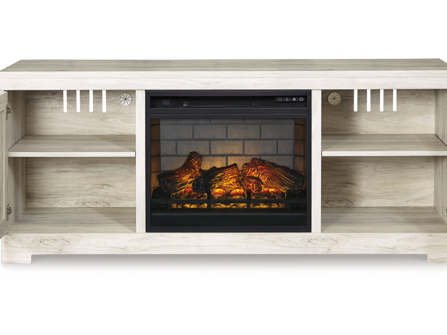 Bellaby Whitewash 60" TV Stand with Electric Fireplace EW0331-268