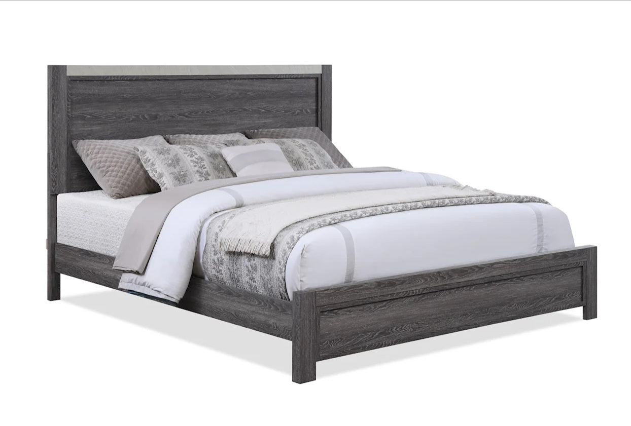 Madsen Gray Finish Panel Bedroom Set B1700