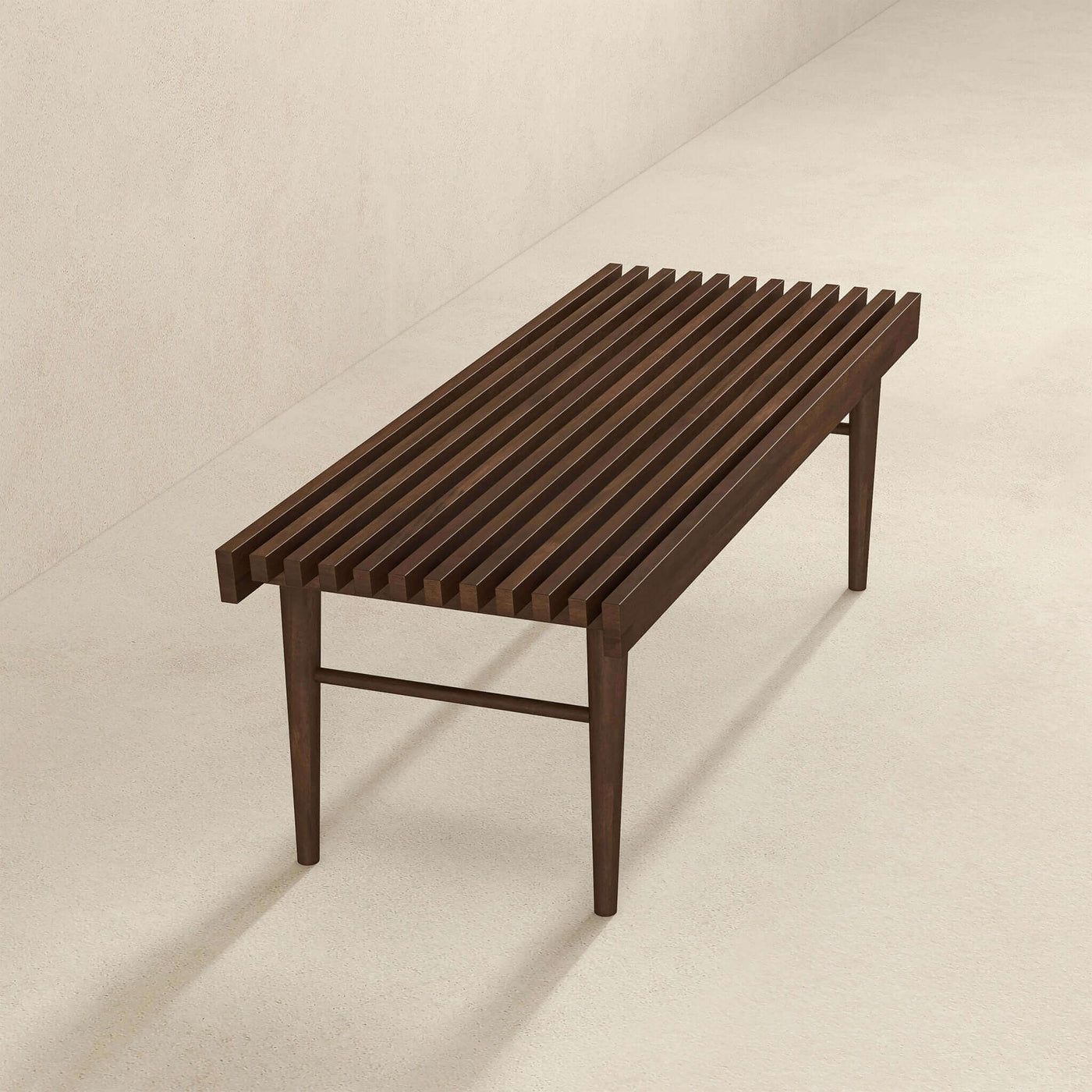 Mia Mid Century Modern Solid Wood Bench