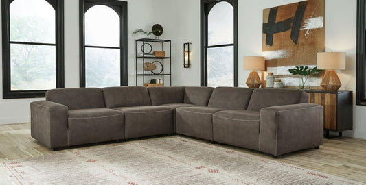 Allena Gunmetal 5pc Sectional 21301