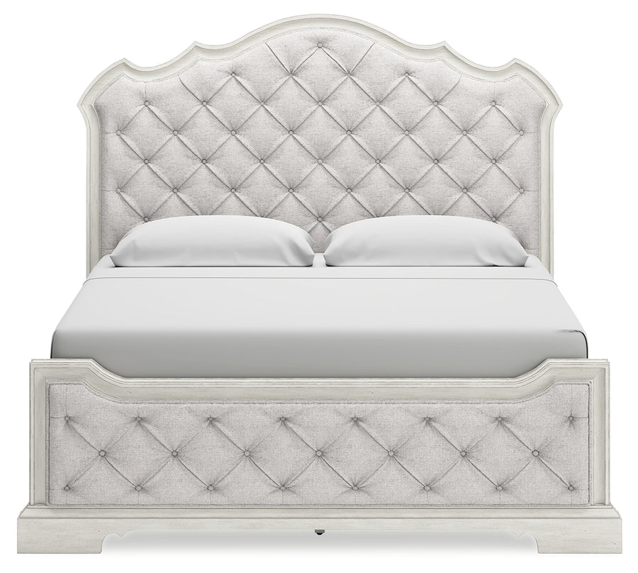 Arlendyne Antique White Upholstered Bedroom Set B980