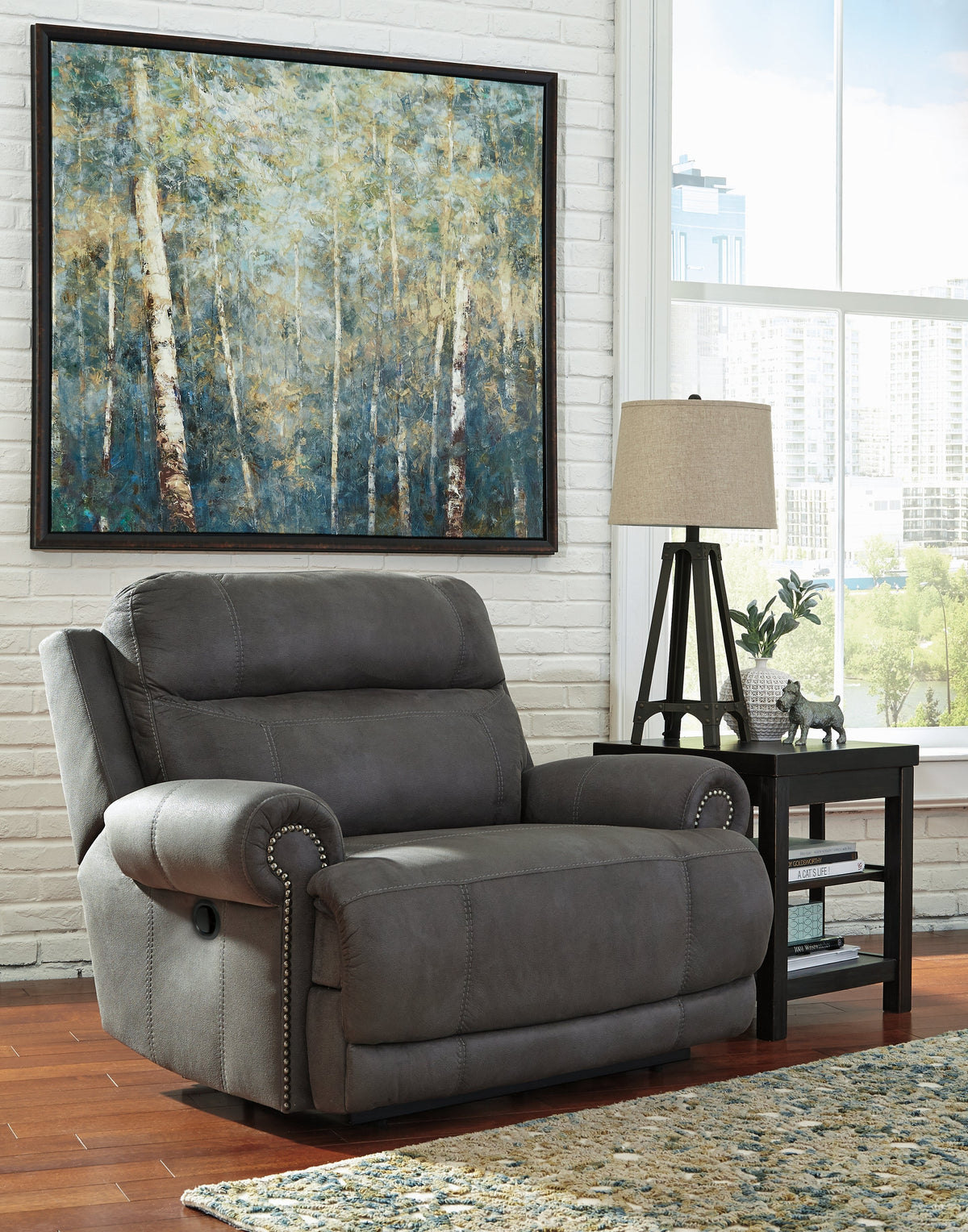 Austere Gray OVERSIZED Recliner  38401