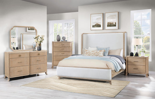 Light Brown/White Panel Bedroom Set B1200