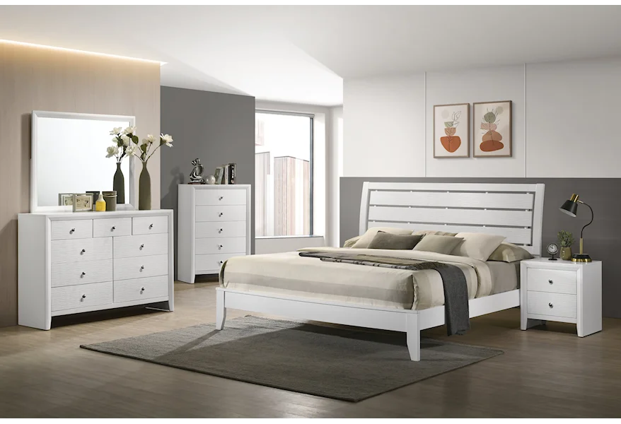 Evan White Panel Bedroom Set B4710