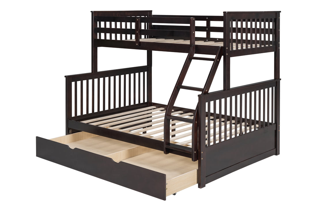 BB20 Twin/Full Bunk Bed w/Twin Trundle Espresso