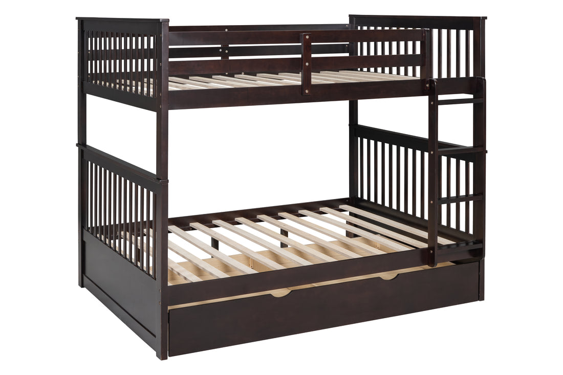 BB30 Full/Full Bunk Bed w/Twin Trundle Espresso