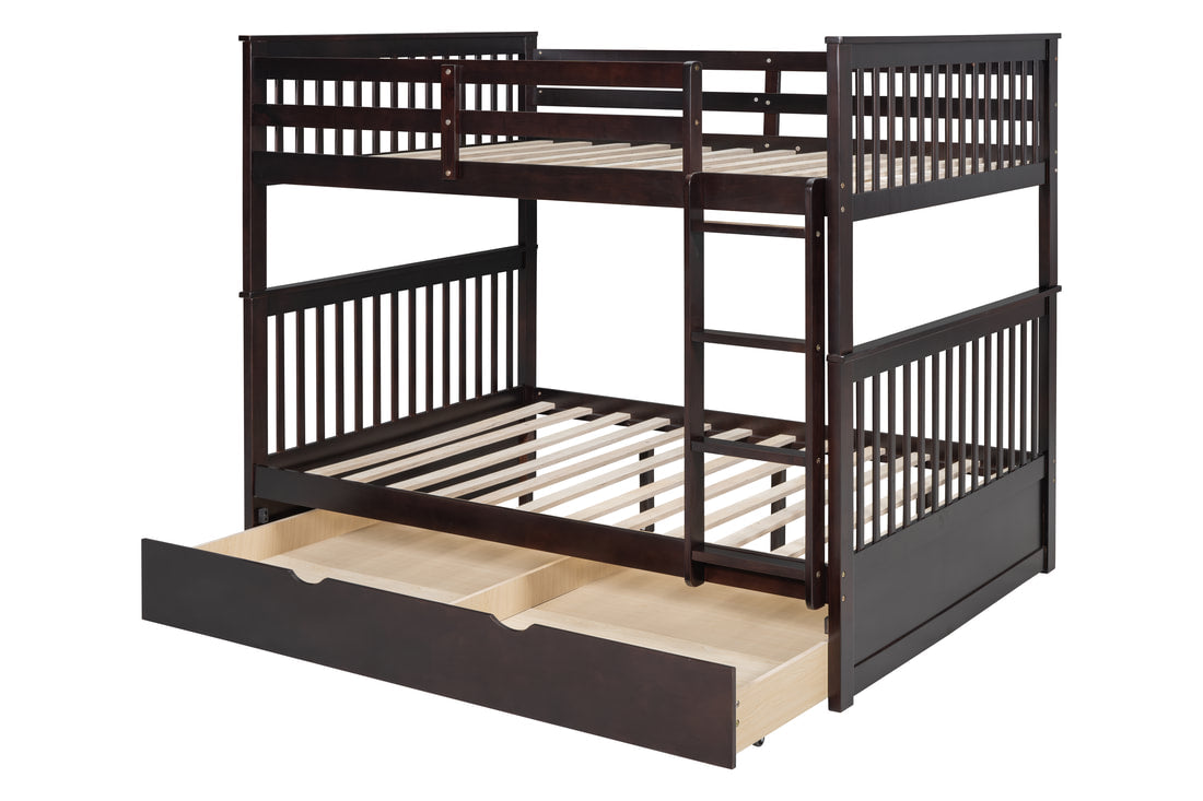 BB30 Full/Full Bunk Bed w/Twin Trundle Espresso