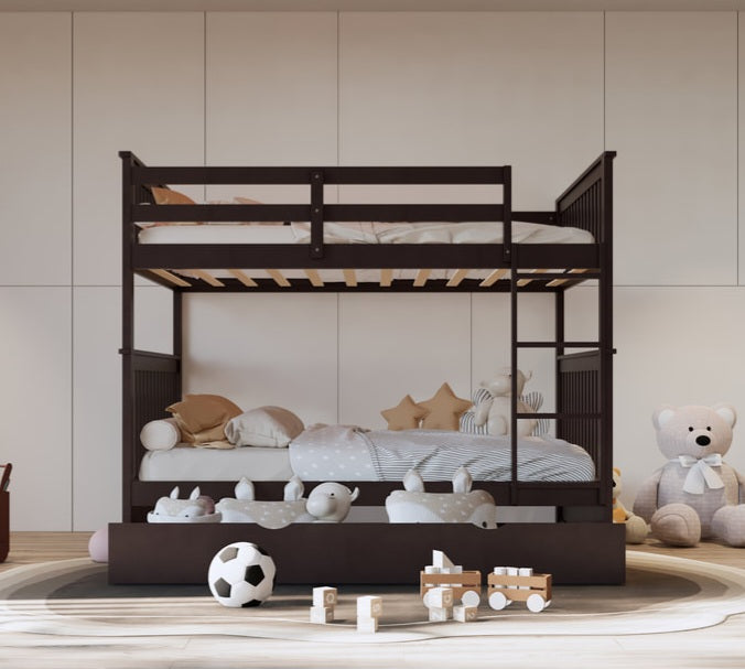 BB30 Full/Full Bunk Bed w/Twin Trundle Espresso