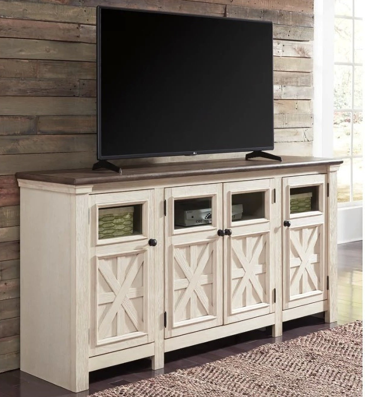 Bolanburg Two Tone Finish 74" Tv Stand W647