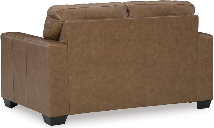 Bolsena Caramel GENUINE LEATHER Sofa and Loveseat 55603