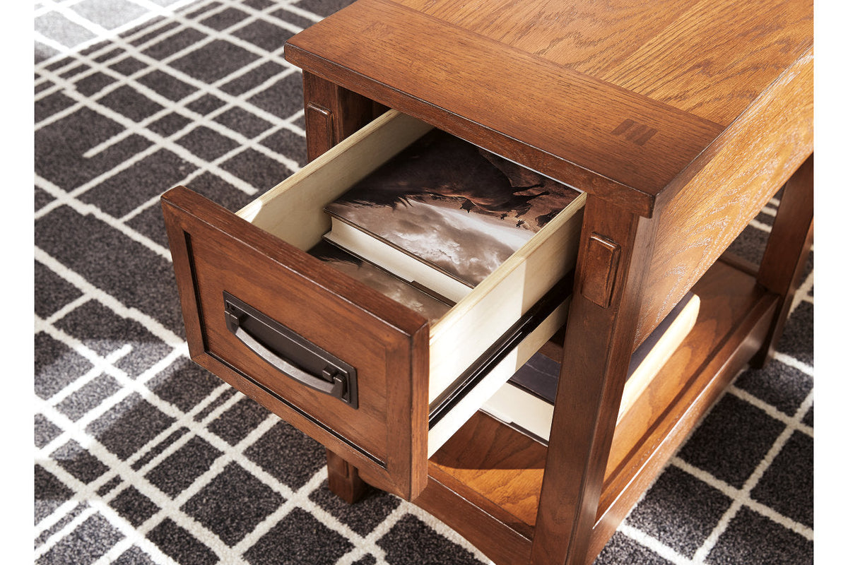 Breegin Brown Chairside End Table T007-319