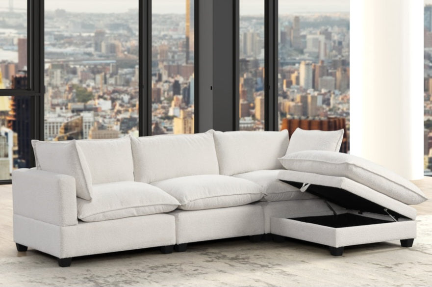 Cloud2 121" Sand Boucle  Modular Sectional